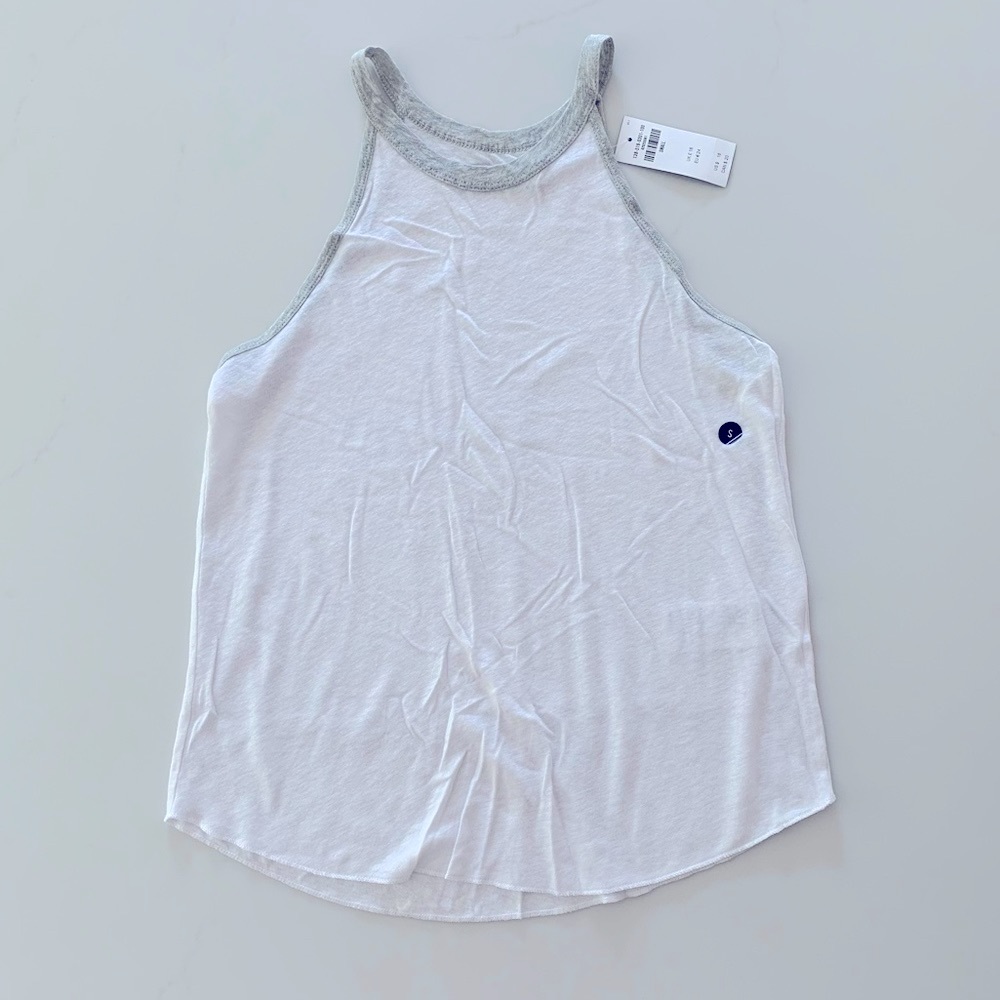 Abercrombie & Fitch Linen Blend Ringer Tank